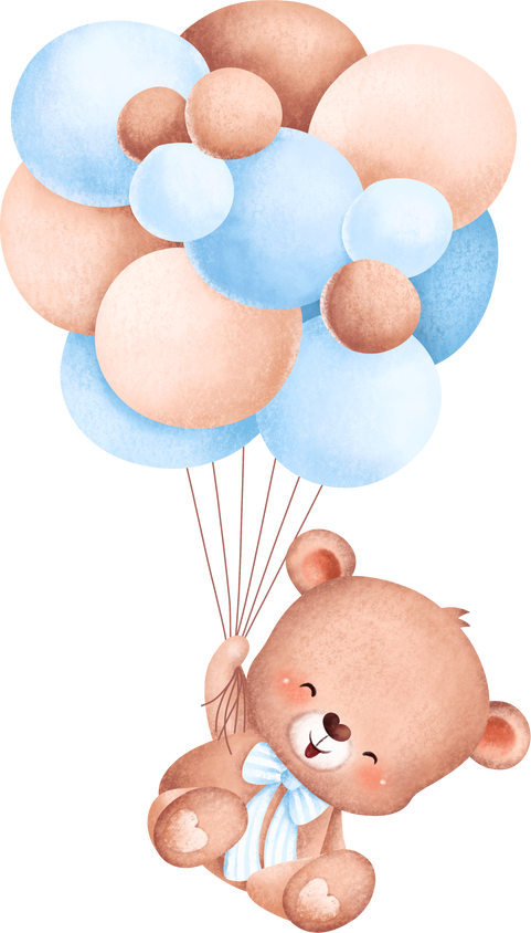 Teddy bear and balloons